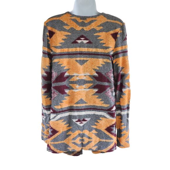 INC Southwestern Waterfall Open Cardigan Sweater M Sunset Colors - Picture 6 of 6